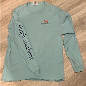 Light blue Simply Southern Long Sleeve t shirt